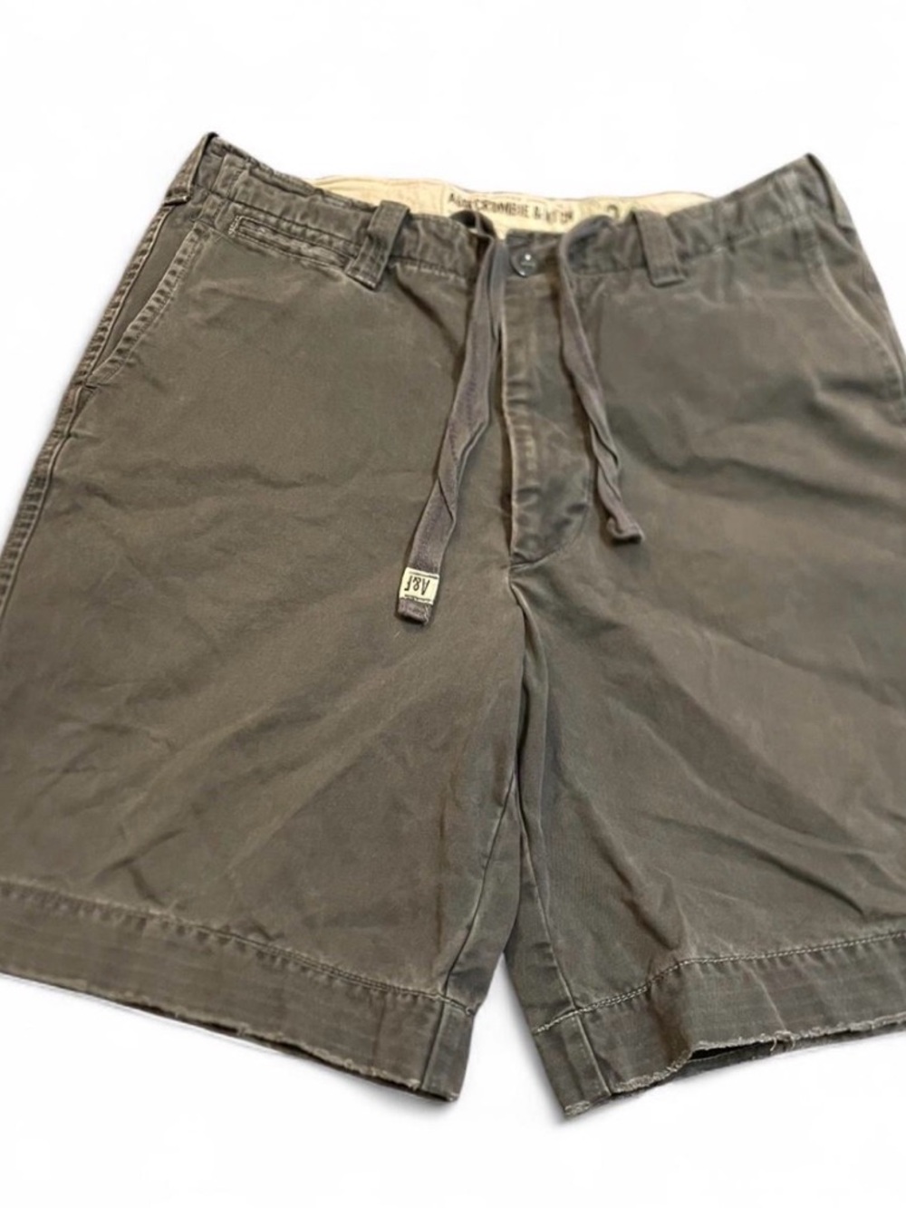 VTG Abercrombie & Fitch Men Regulation Officer AF Chino Shorts 34W Distressed